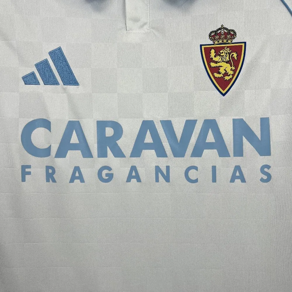 25-26 Real Zaragoza Home Kit Football Uniforms Sport AAAAJersey Dropshipping Yupoo 3