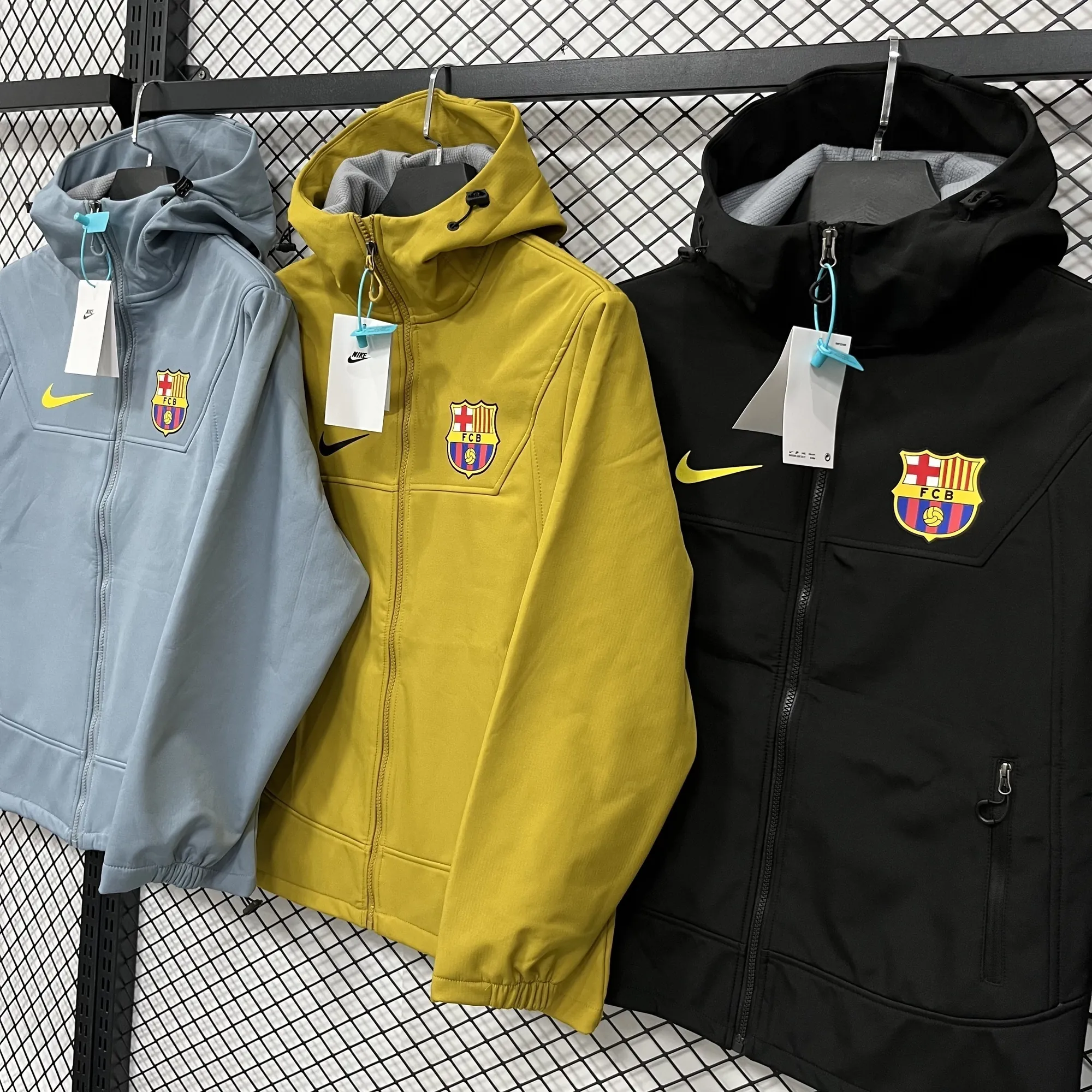 25-26 Barcelona hardshell jacket Kit Soccer Windbreaker AAAAJersey Supply Yupoo 6