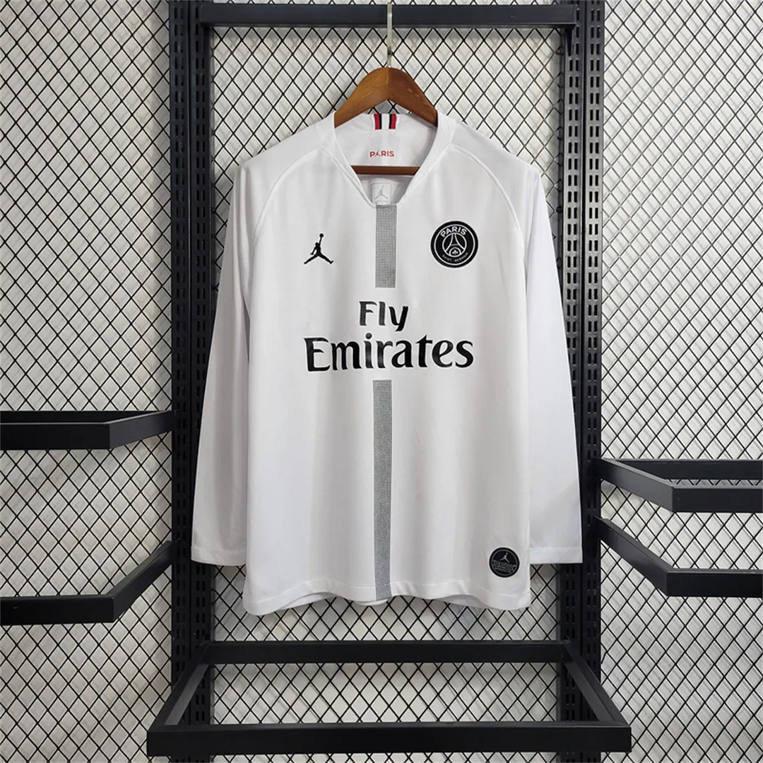 18-19 PSG White Champions League Long sleeve 7