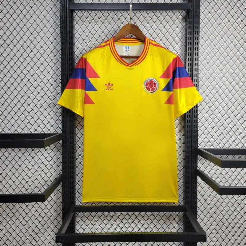 1990 Colombia Home Retro Kit Football AAAAJersey Supplier 8