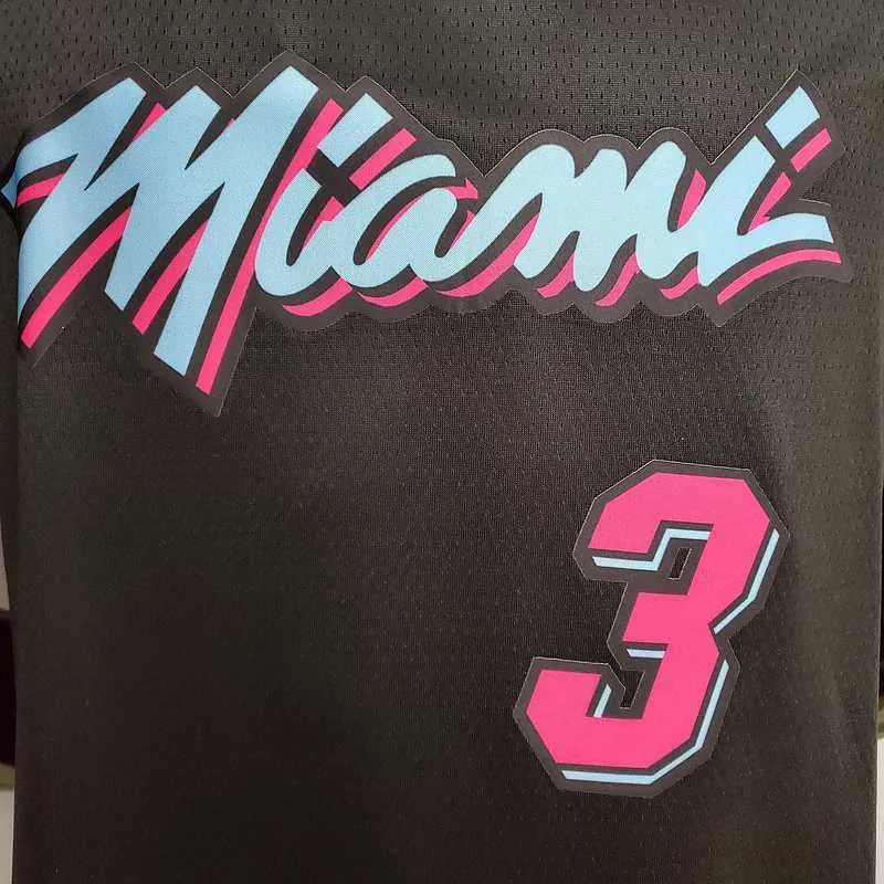 WADE #3 Miami Heat V-neck black 2
