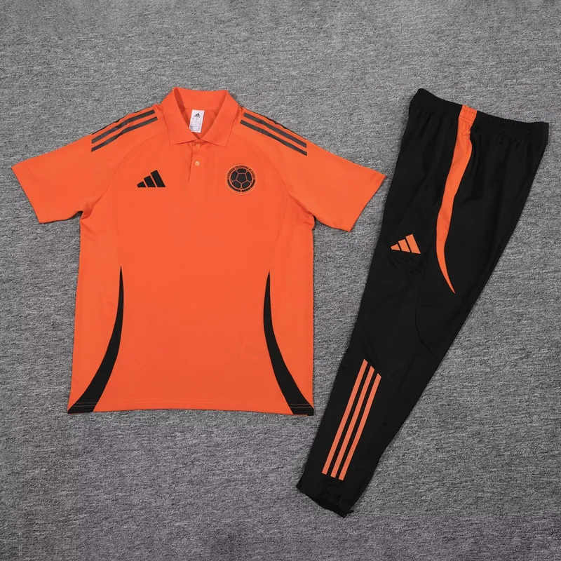 25-26 Colombia Orange POLO Training Kits Football Tracksuits 1
