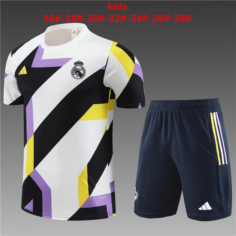 23-24 Real Madrid White&Black Kids Kit Training Suits Soccer Jerseys Yupoo 1
