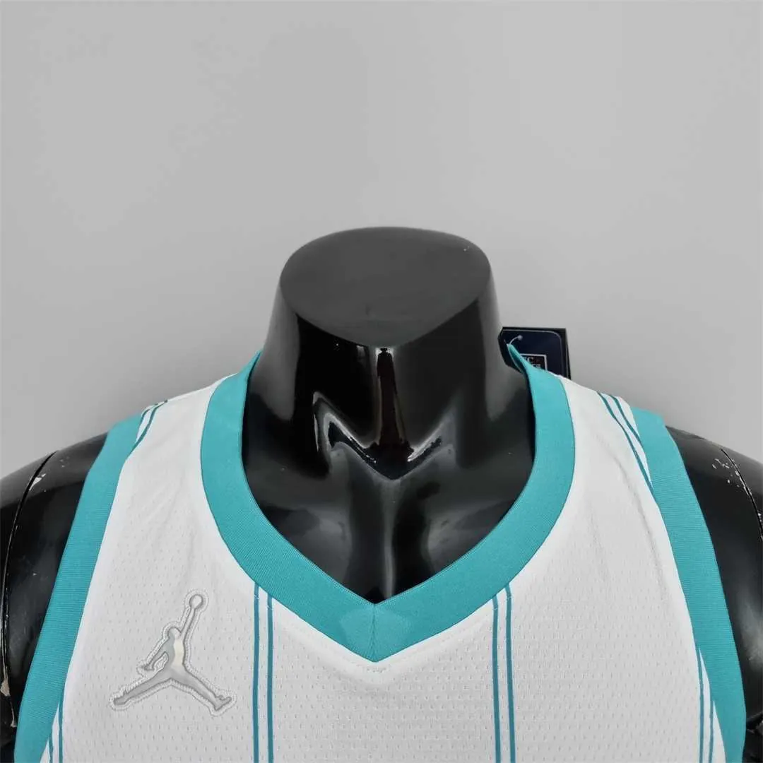 75th Anniversary BALL #1 Charlotte Hornets White NBA Jersey 8