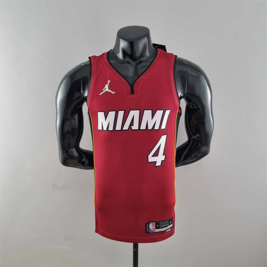 75th Anniversary Miami Heat Jordan OLADIPO#4 Burgundy NBA Jersey 10