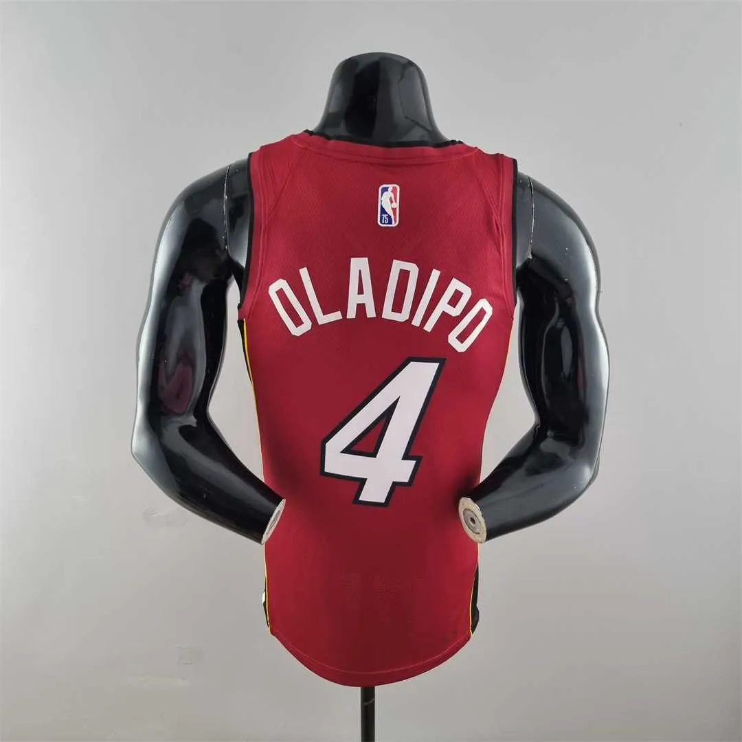 75th Anniversary Miami Heat Jordan OLADIPO#4 Burgundy NBA Jersey 8