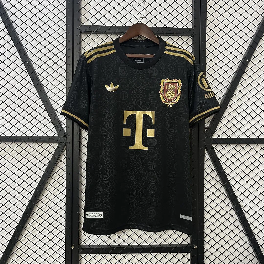 24-25 Bayern Munich 125th Anniversary Black Kit Soccer T-Shirt AAAAJersey Dropship Yupoo 8