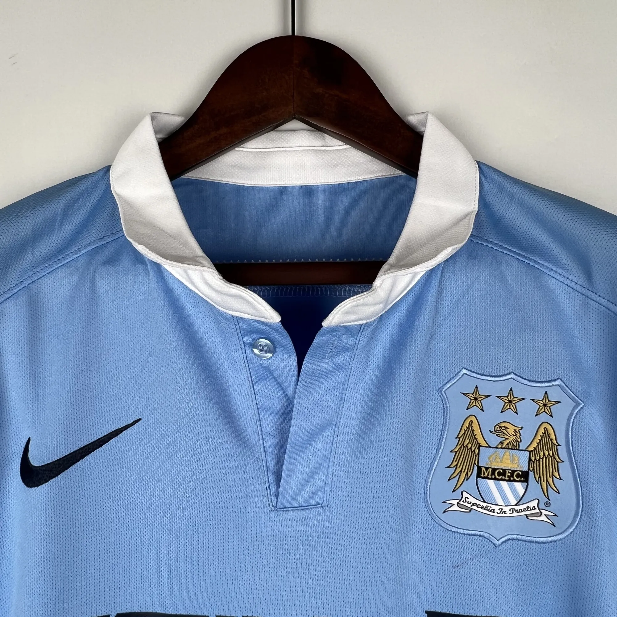 15-16 Retro Manchester City Home S-XXL Soccer Jersey 2