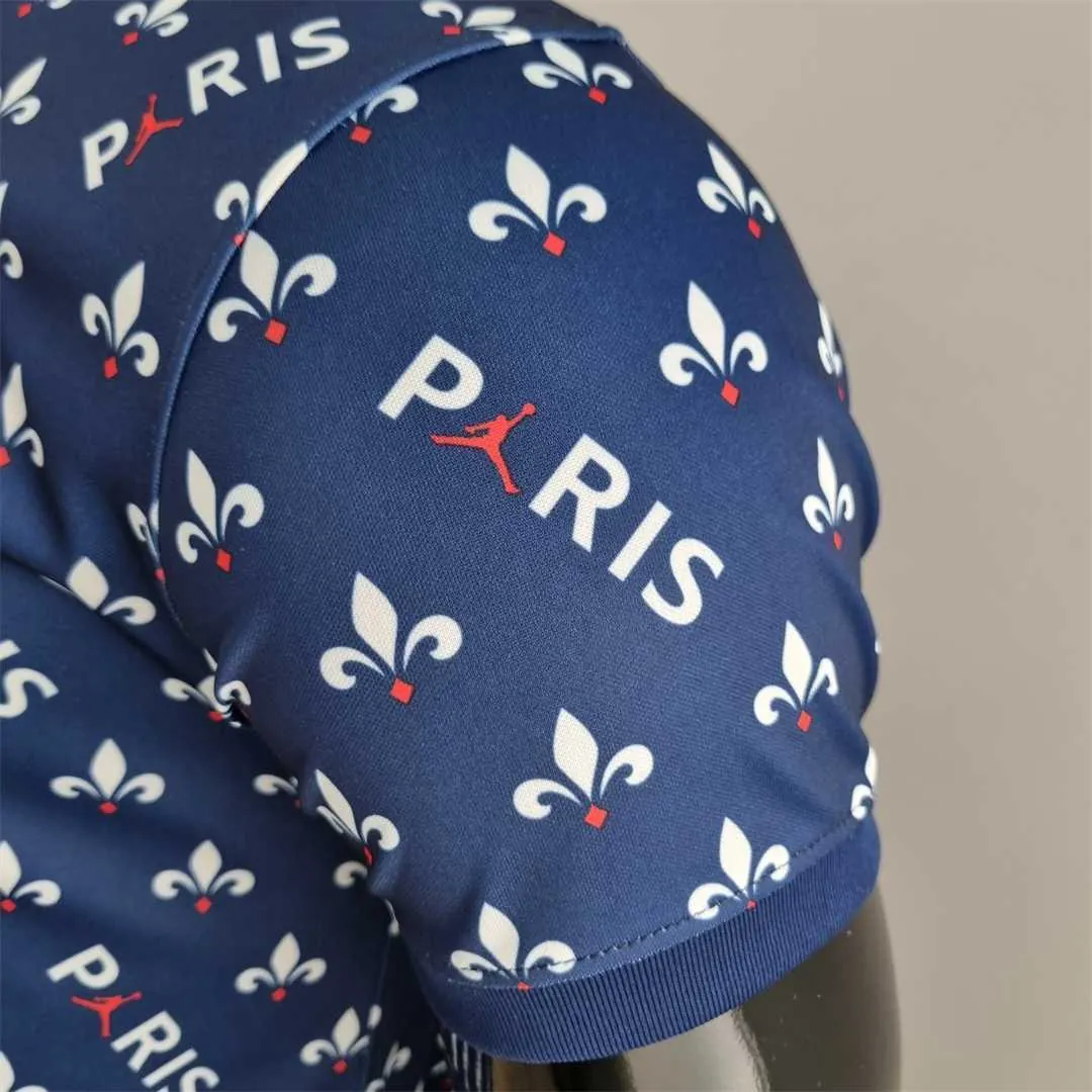 PSG Polo Jordan co branded blue 4