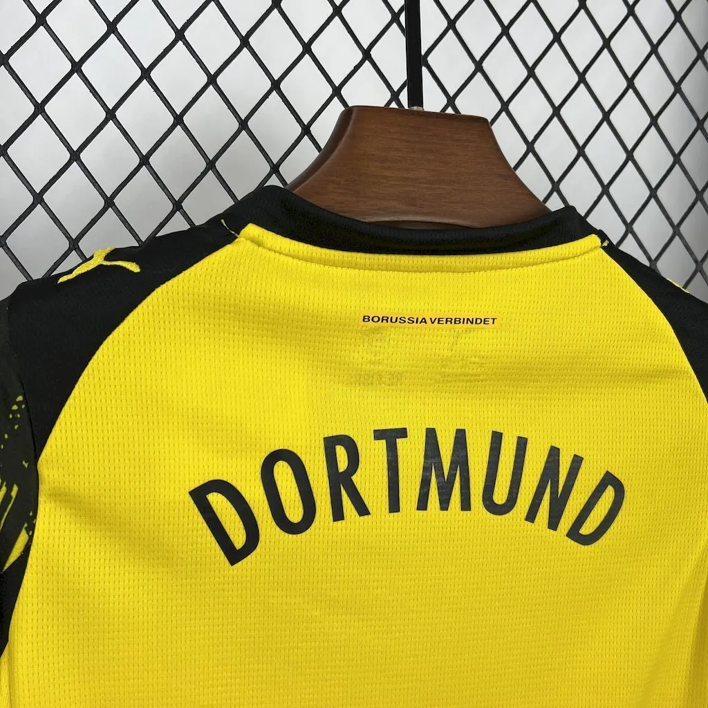 25-26 Borussia Dortmund Home Kids Kits Youth Apparels Yellow AAAAJersey Supplier Yupoo 4