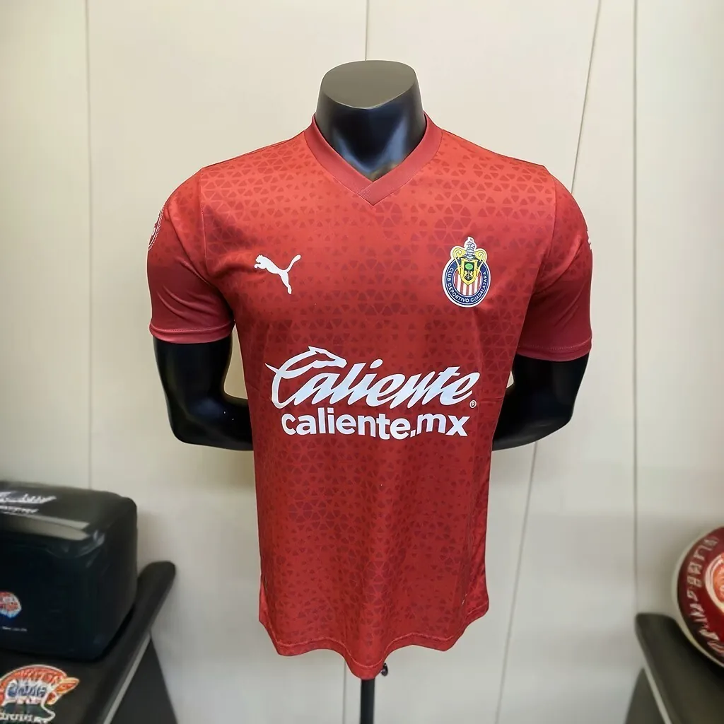 23-24 Chivas Guadalajara Training Kit Red Player Version Soccer Jerseys Yupoo 2