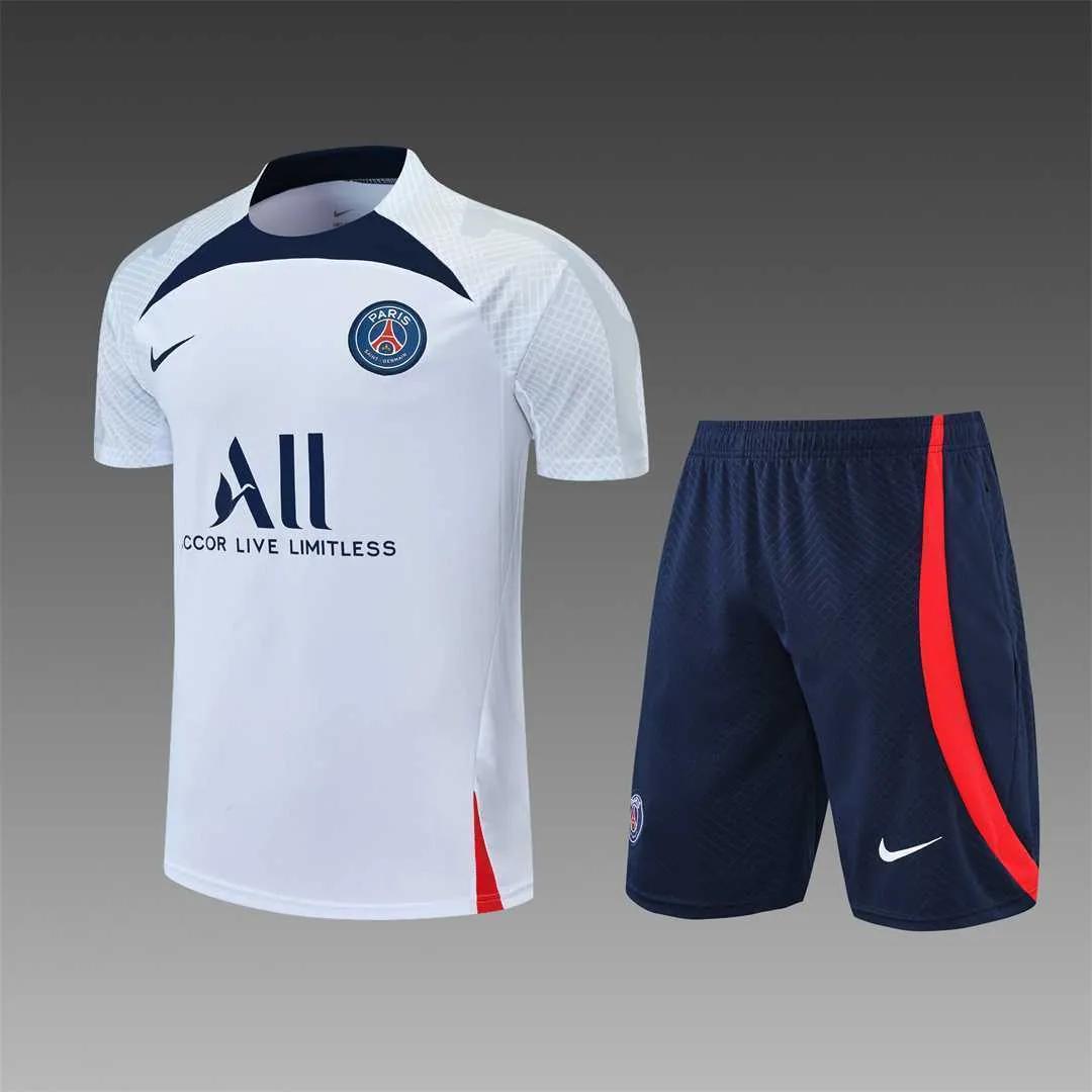 22-23 PSG Training Suit Short Sleeve Kit White1684405252000 22