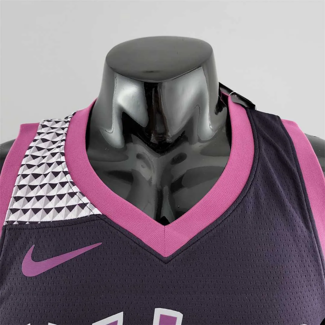 Minnesota Timberwolves TOWNS#32 Black and Purple NBA Jersey 7