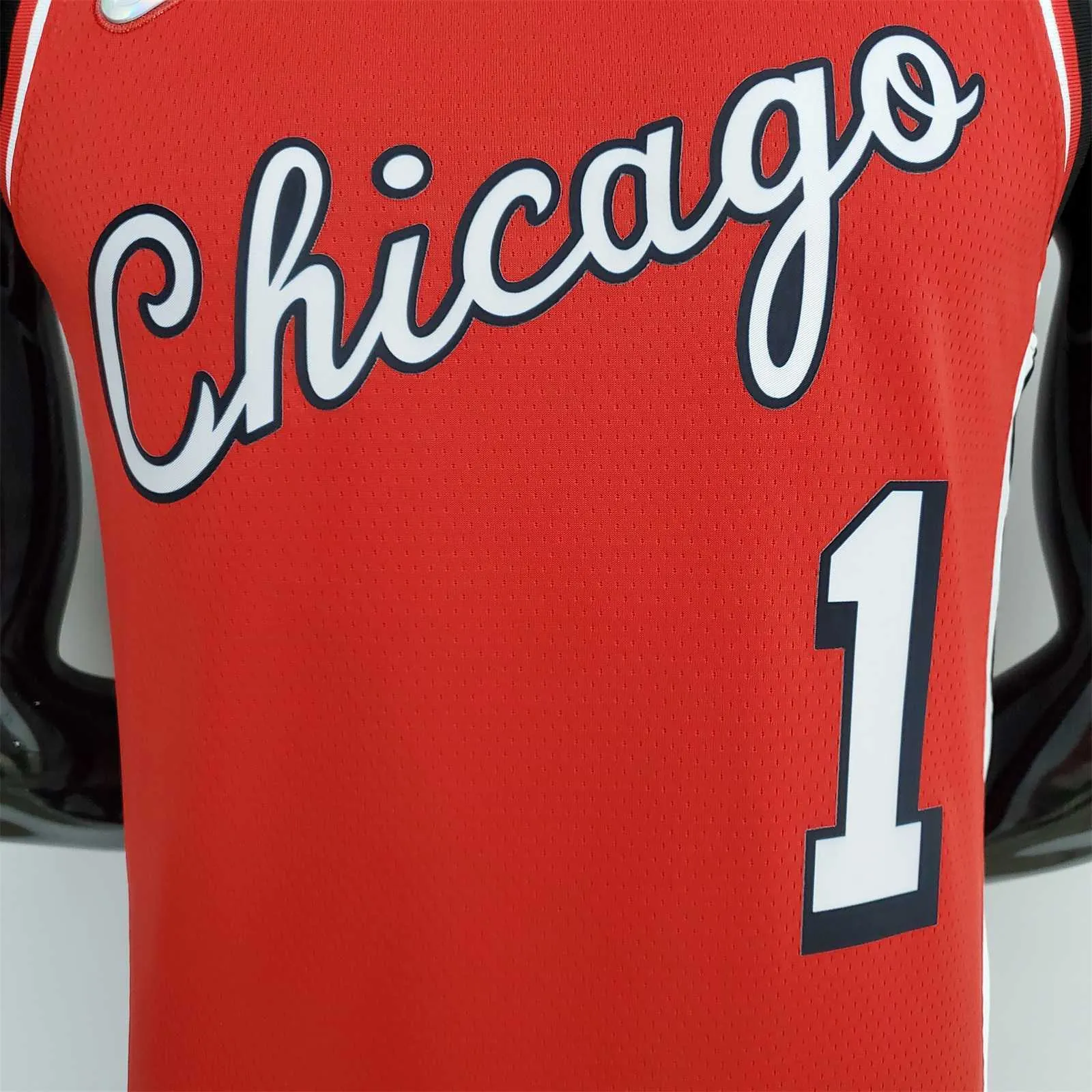 75th Anniversary 2022 Season Chicago Bulls ROSE#1 City Edition Red NBA Jersey 2
