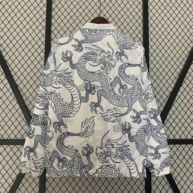 23-24 Real Madrid Reversible Dragon Windbreaker White 6