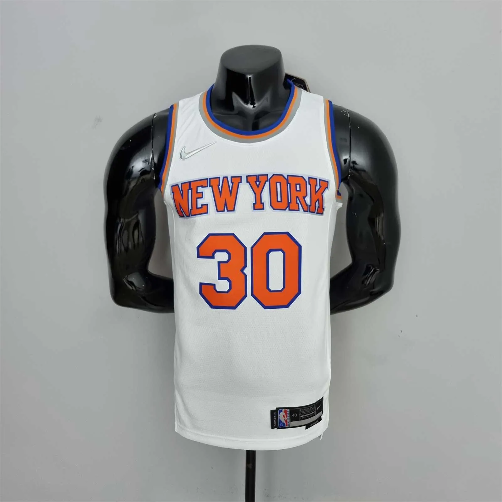 75th Anniversary Randle #30 New York Knicks White NBA Jersey 9