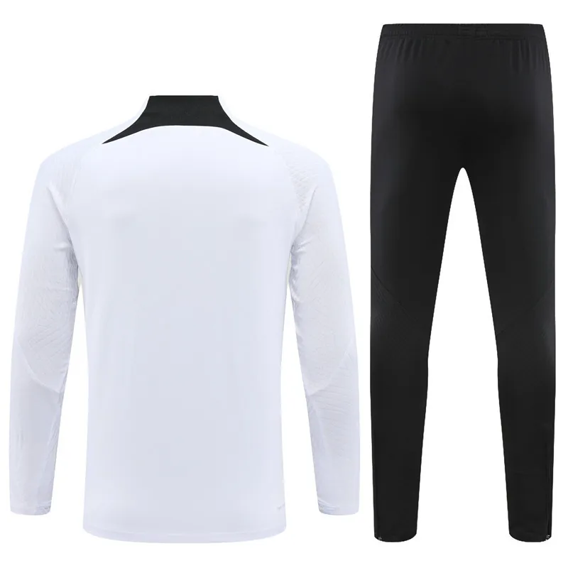 23-24 PSG Long Sleeve Kits White Zipper Training Suits Jersey Supplier Yupoo 3