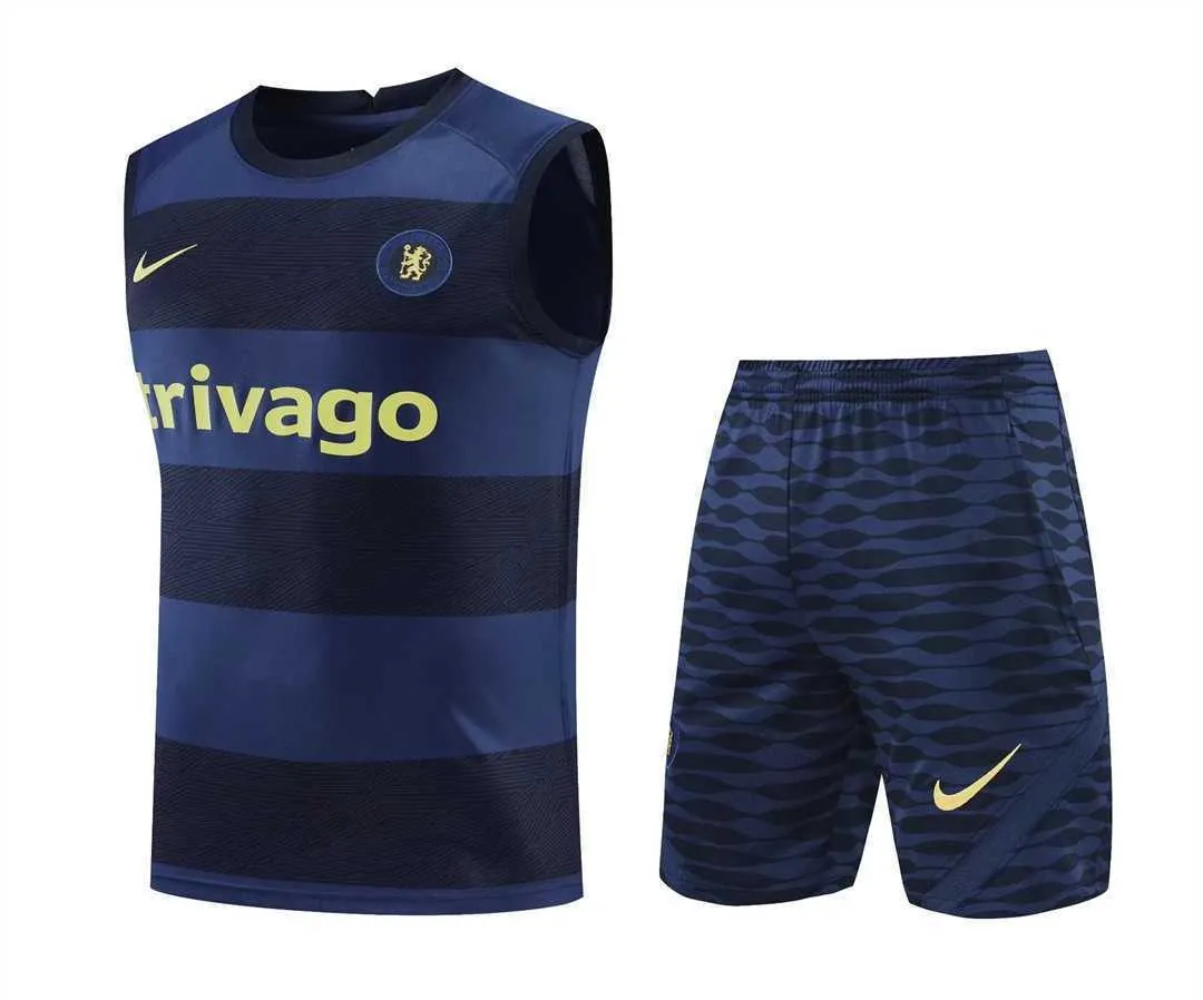 22-23 Chelsea vest training suit kit royal blue 23
