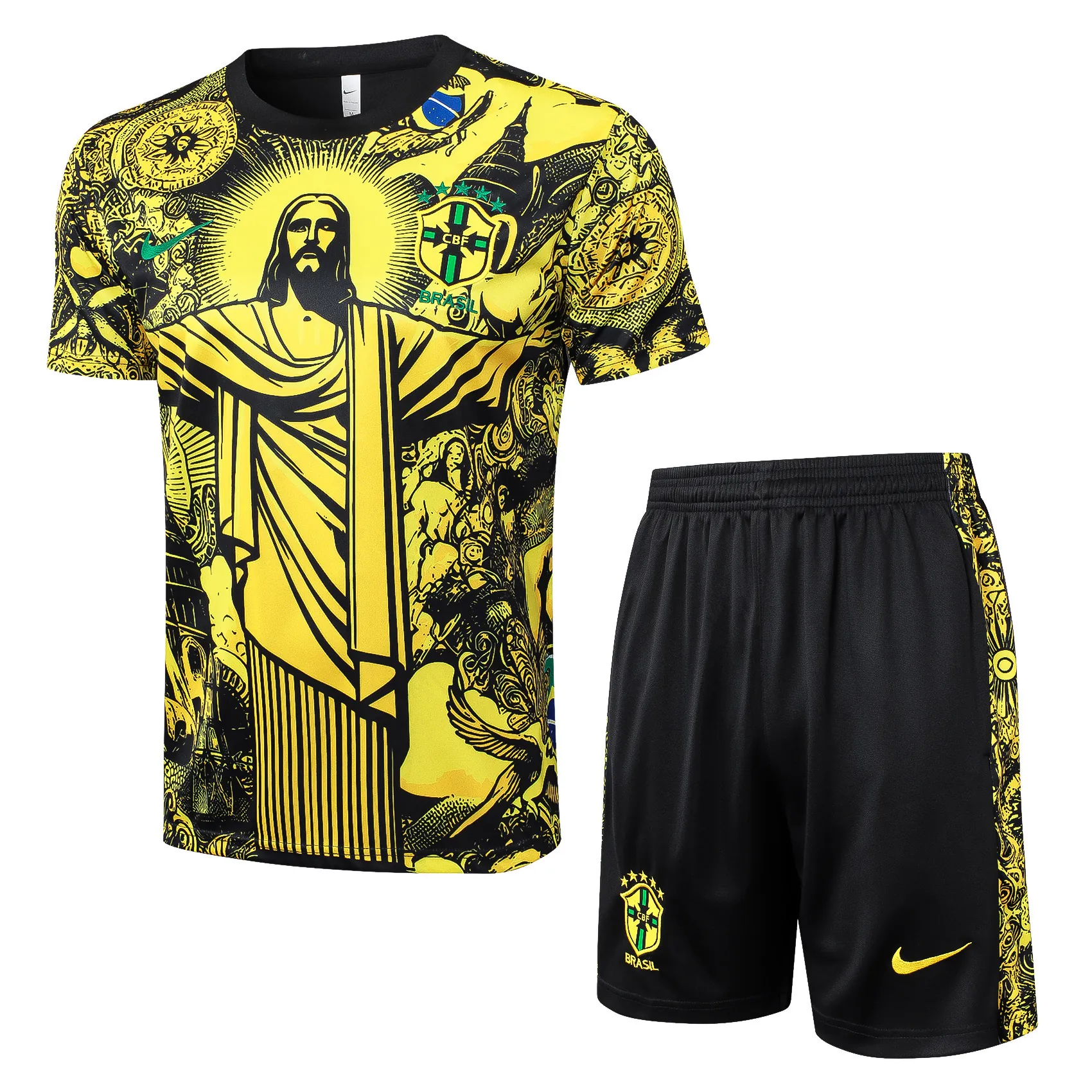 2024 Brazil Christ the Redeemer Yellow Special Edition Kit Soccer AAAAJersey Yupoo 3