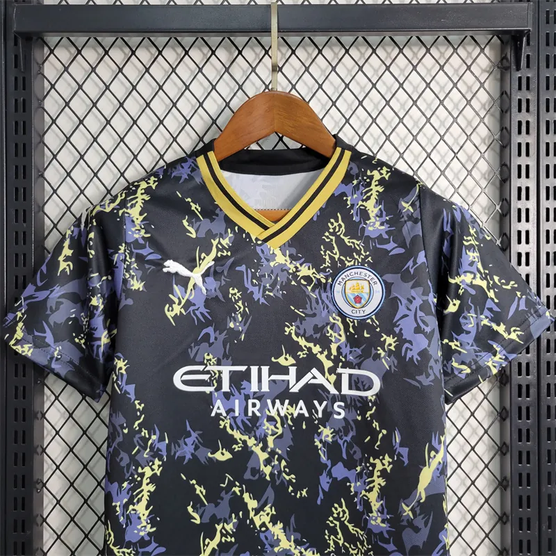 23-24 Kids Manchester City Special Edition Size 16-28 Football Shirt 3