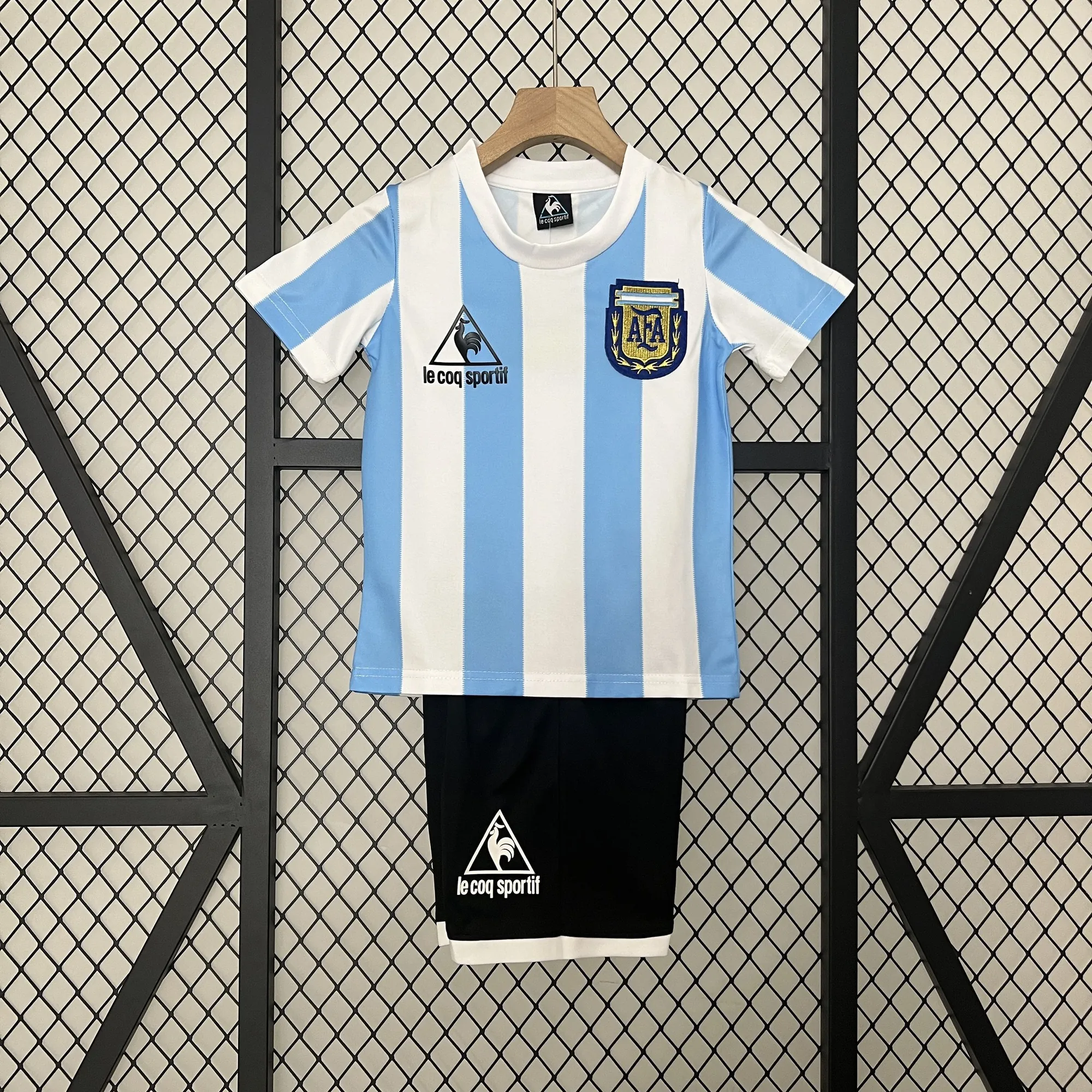 1986 Argentina Home Retro Kids Kits Children Sets Football AAAAJerseys Yupoo 10