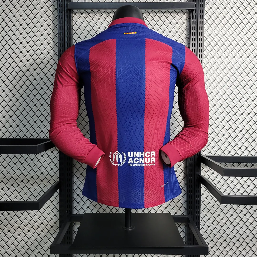 23-24 Barcelona home player version Long Sleeve 3
