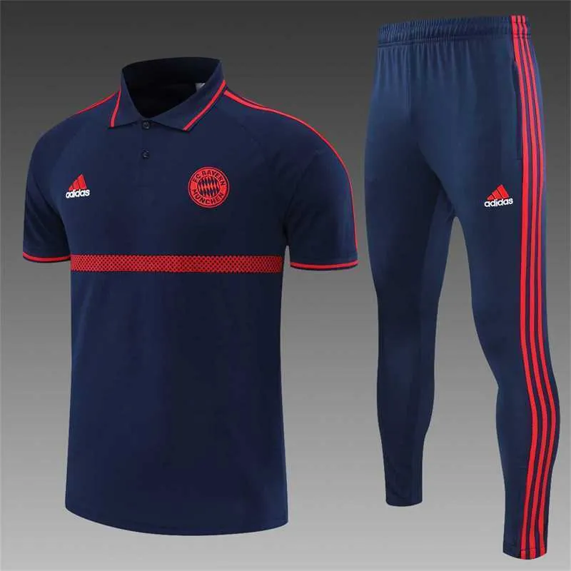 Polo Bayern sapphire blue and red three sides 21
