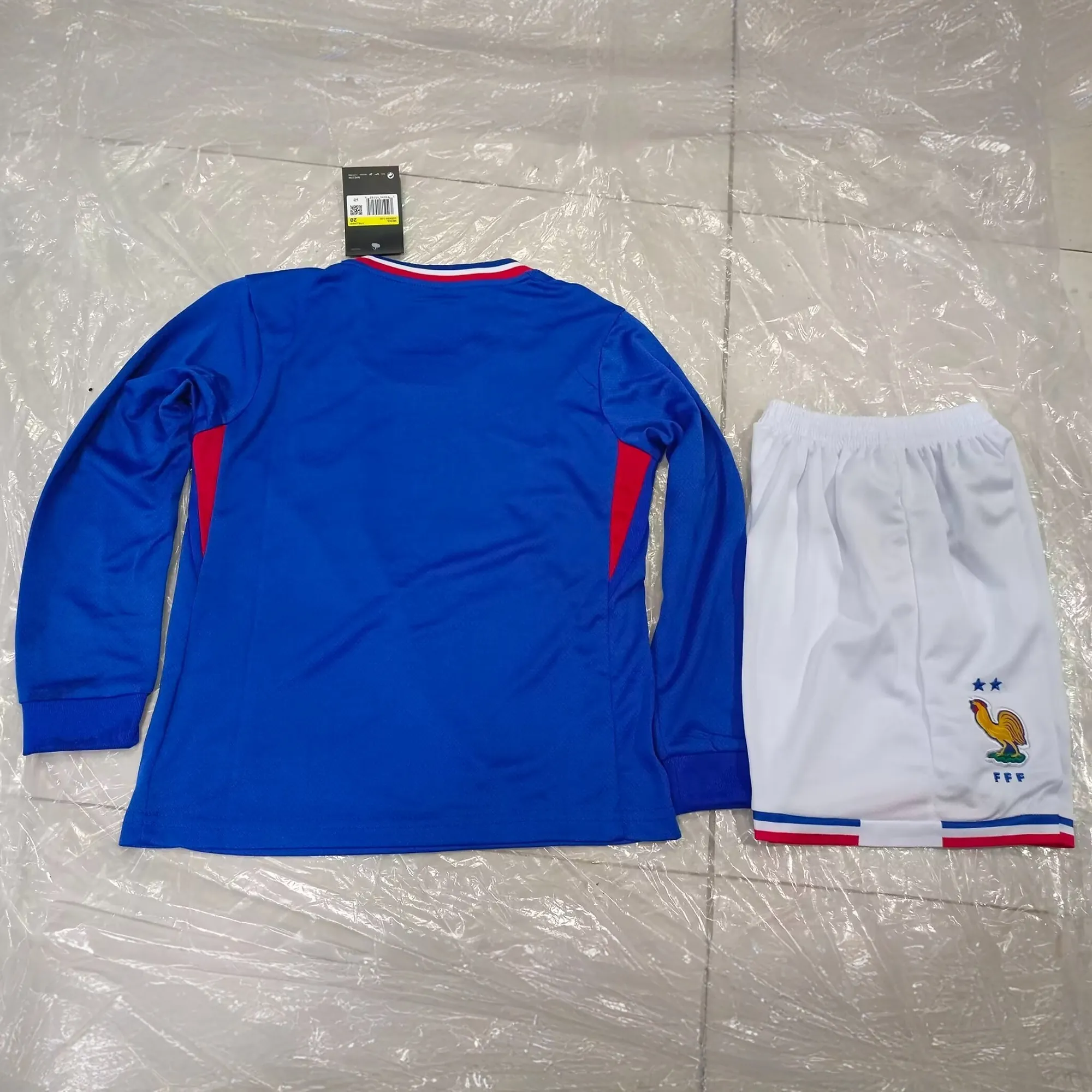 2024 France Home Kid Kits UEFA Euro Long Sleeve Youth Apparels Soccer Jerseys Yupoo 1