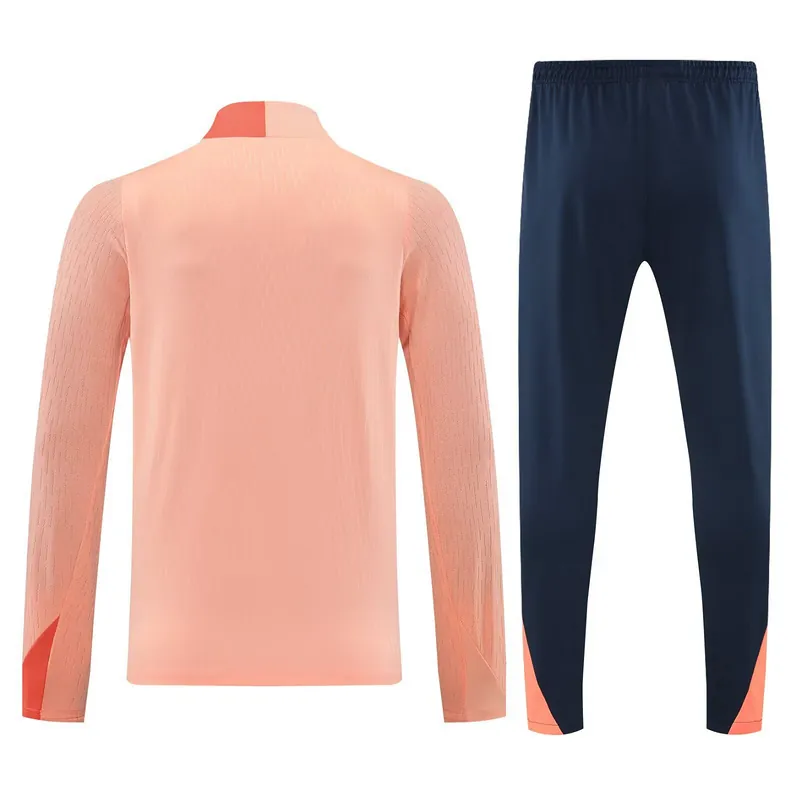 25-26 Barcelona Orange Training Kits Long Football Tracksuits 1