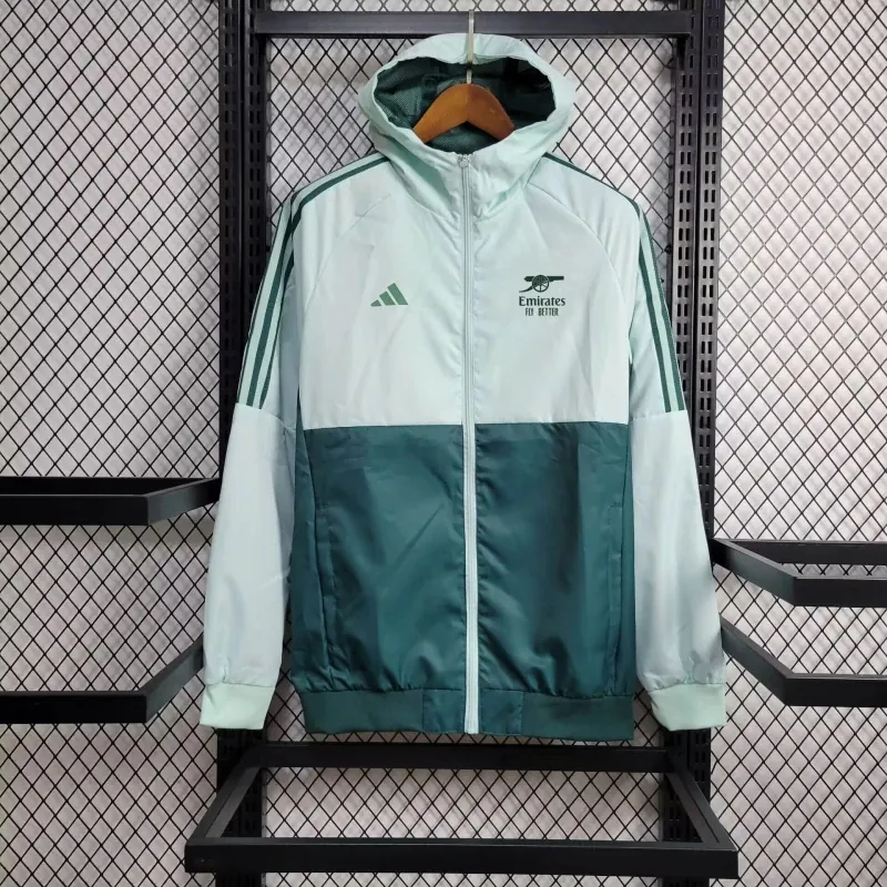 23-24 Arsenal White and Green Windbreaker Jacket Football Replicas Yupoo 2