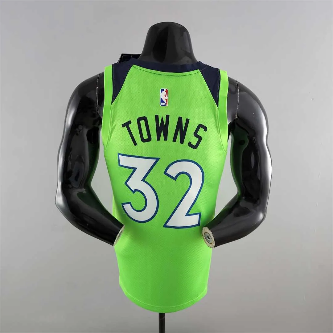 Minnesota Timberwolves TOWNS#32 Air Jordan NBA Jersey Blue 4