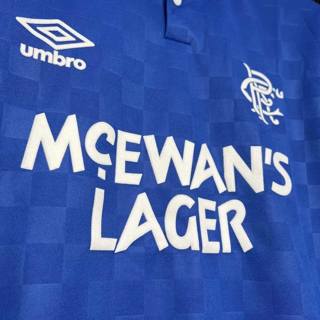 87-90 Rangers Home Retro Kit Vintage Shirt Sport AAAAJersey Yupoo 1