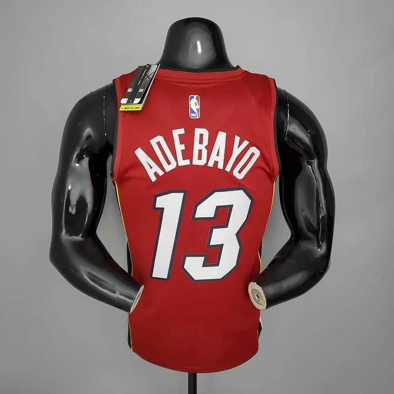 New Miami Heat Jordan ADEBAYO#13 Burgundy 4
