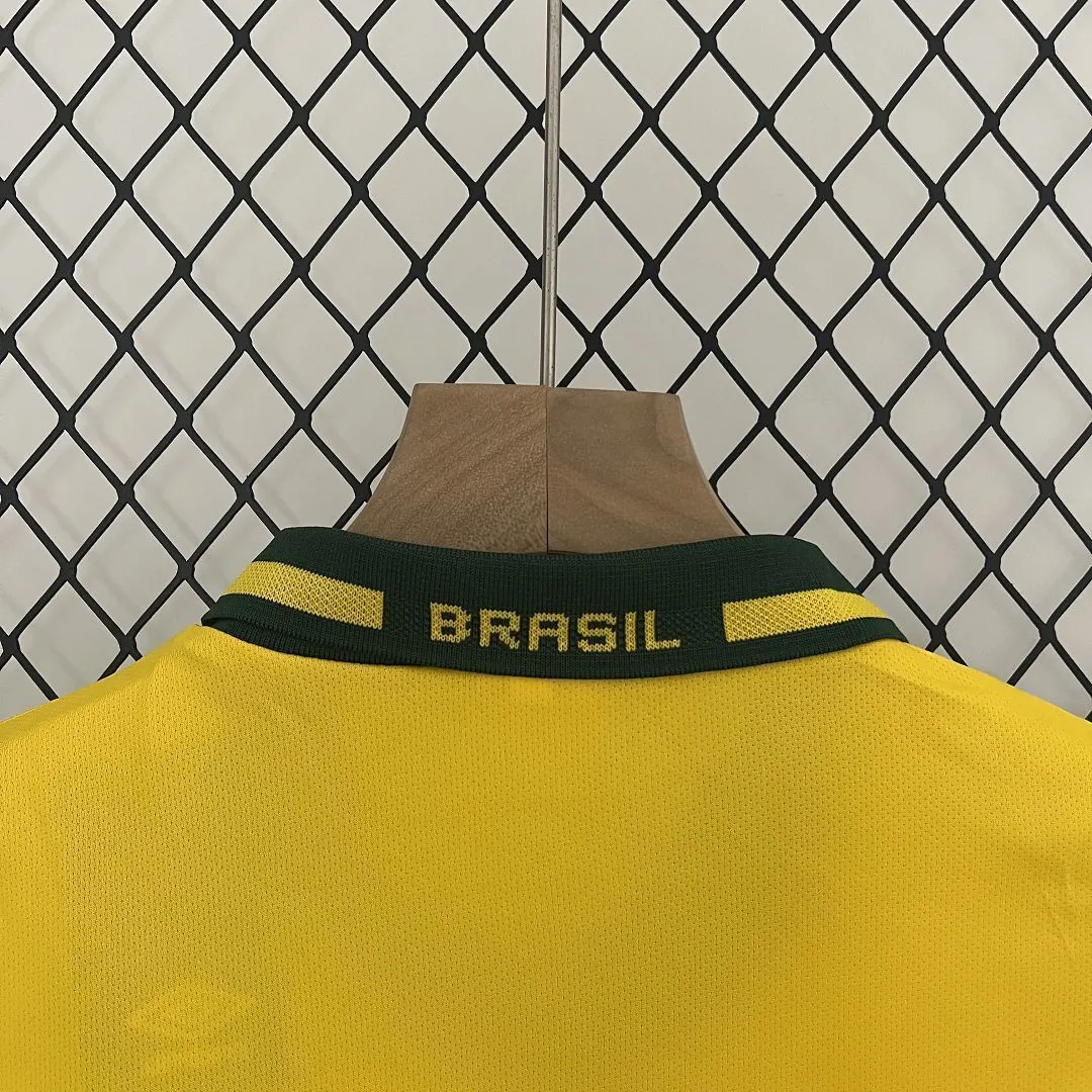 1994 Brazil Home Retro Kids Kits World Cup Shirt Soccer Jerseys Yupoo 5