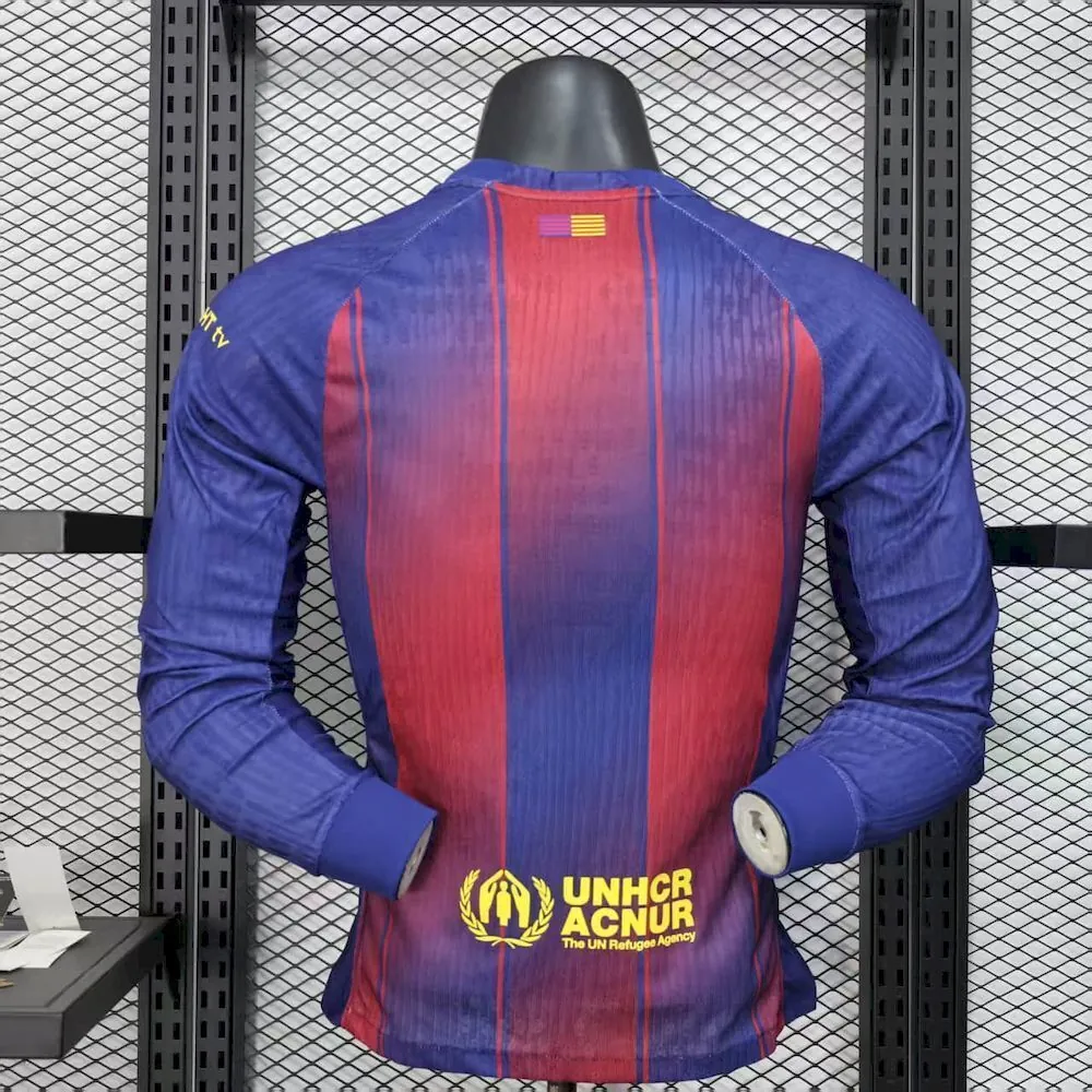 25-26 Barcelona Home Long Sleeves Kit Player Version Shirt AAAAJersey Supply Yupoo 8