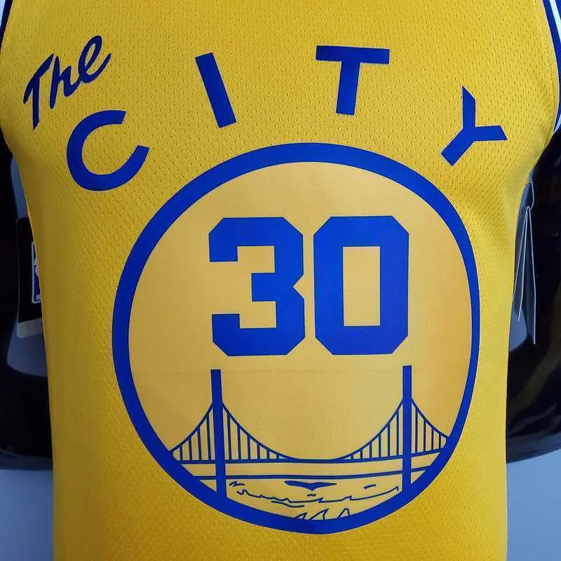 Tram version CURRY#30 Golden State Warriors yellow 6