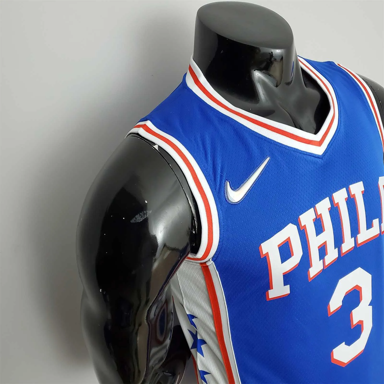 75th Anniversary Philadelphia 76ers IVERSON#3 Blue NBA Jersey 3