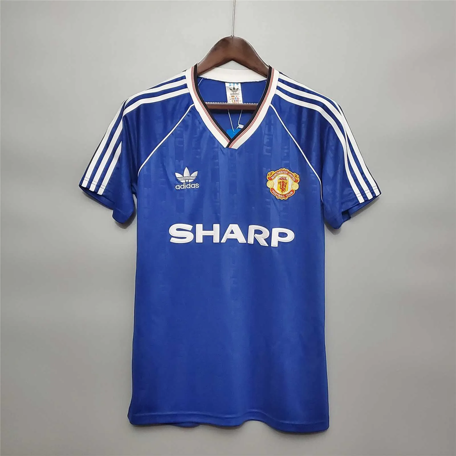 88-89 Manchester United away blue 8