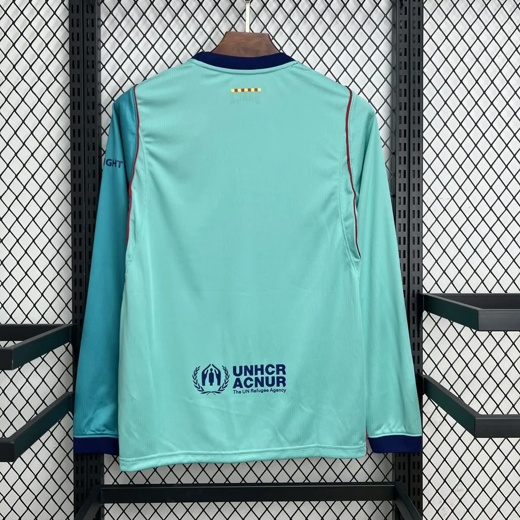 26-27 Barcelona Mens Third Kit Football Long Sleeve T-Shirt AAAAJersey Supply Yupoo 9 6
