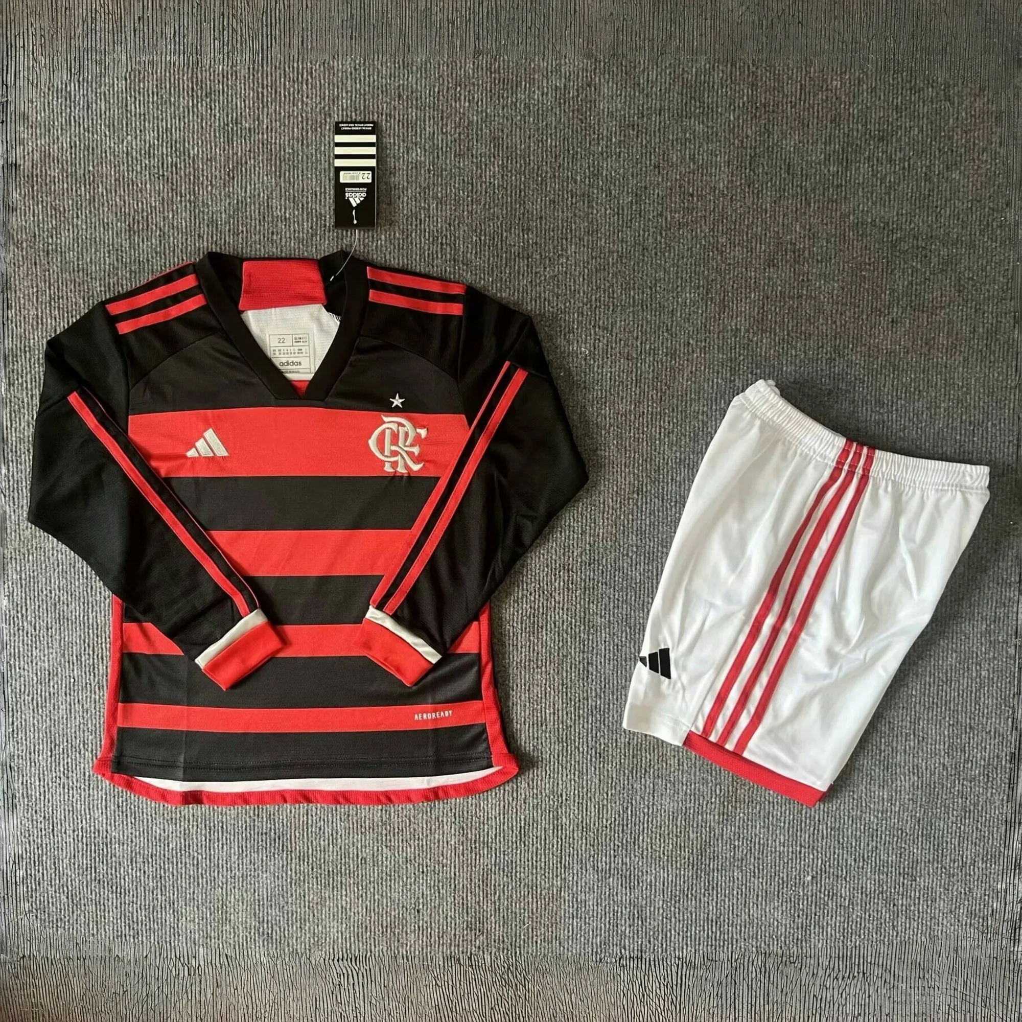 24-25 Flamengo Home Kid Kits Long Sleeve Youth Apparels AAAAJersey Wholesale Yupoo 2