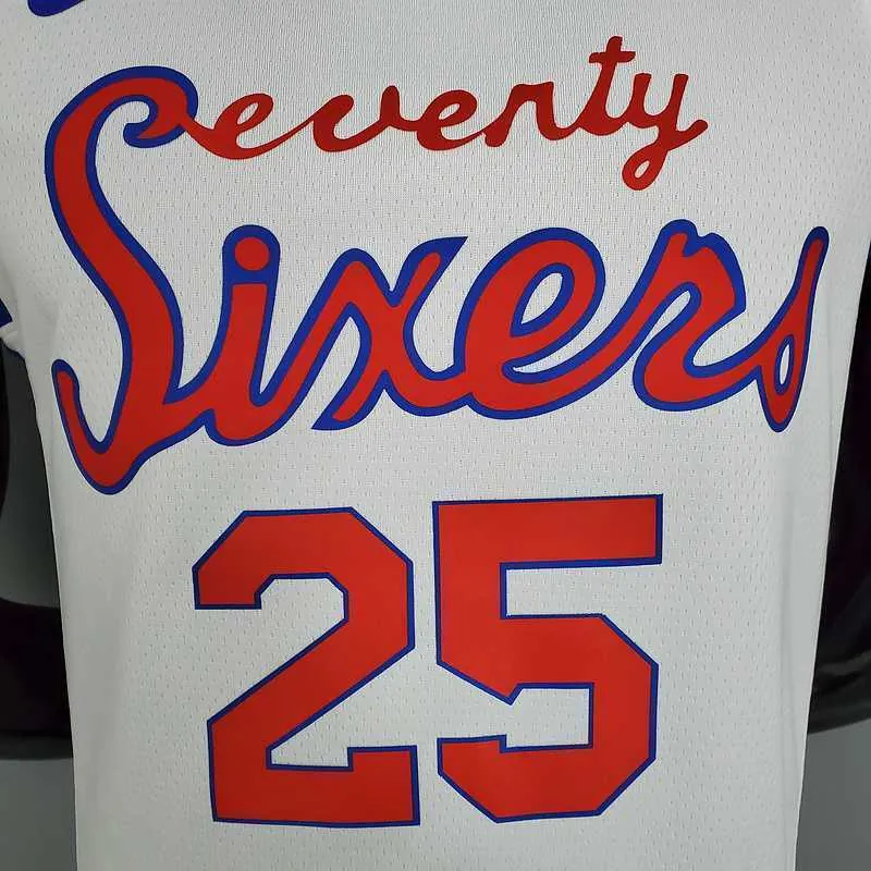 2021 76ers cursive retro limited SIMMONS#25 white 7