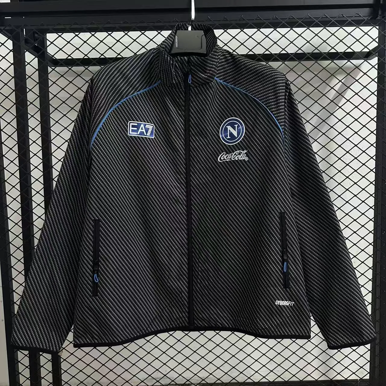 25-26 Naples Pad Printed Black Waterproof Windbreaker Jackets AAAAJersey Yupoo 5