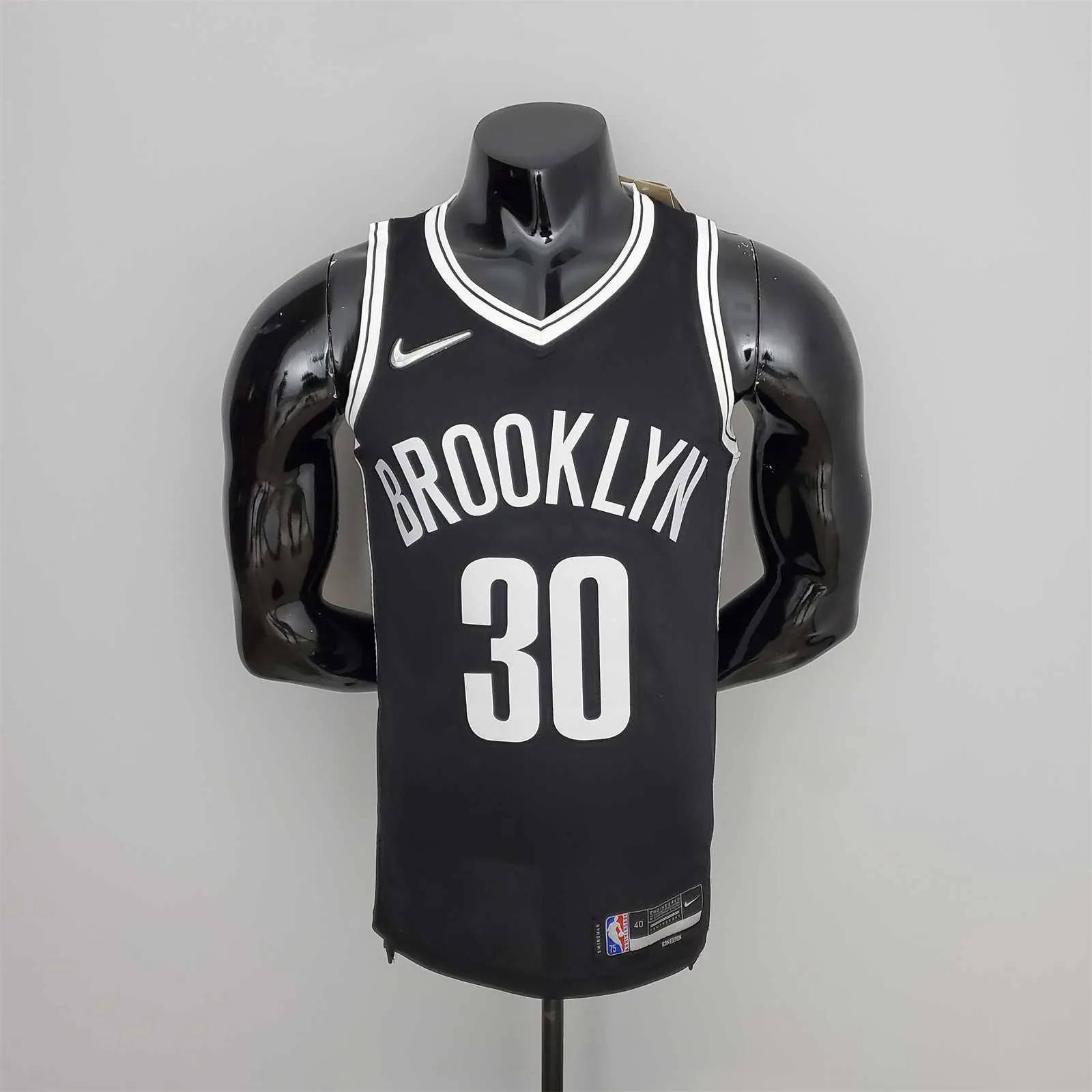 75th Anniversary Curry #30 Nets Black NBA Jersey 9