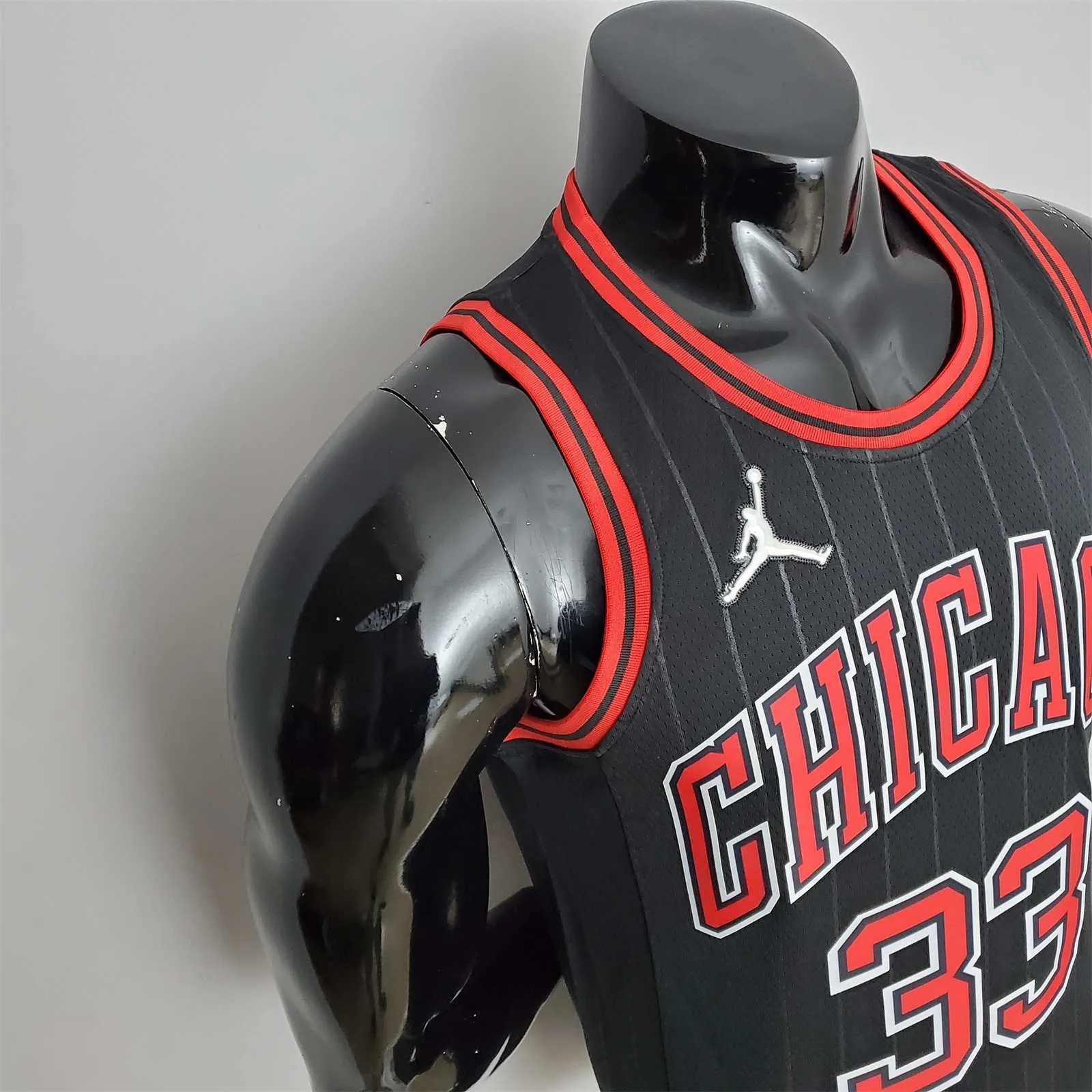 75th Anniversary Pippen#33 Bulls Flyers Black NBA Jersey 6