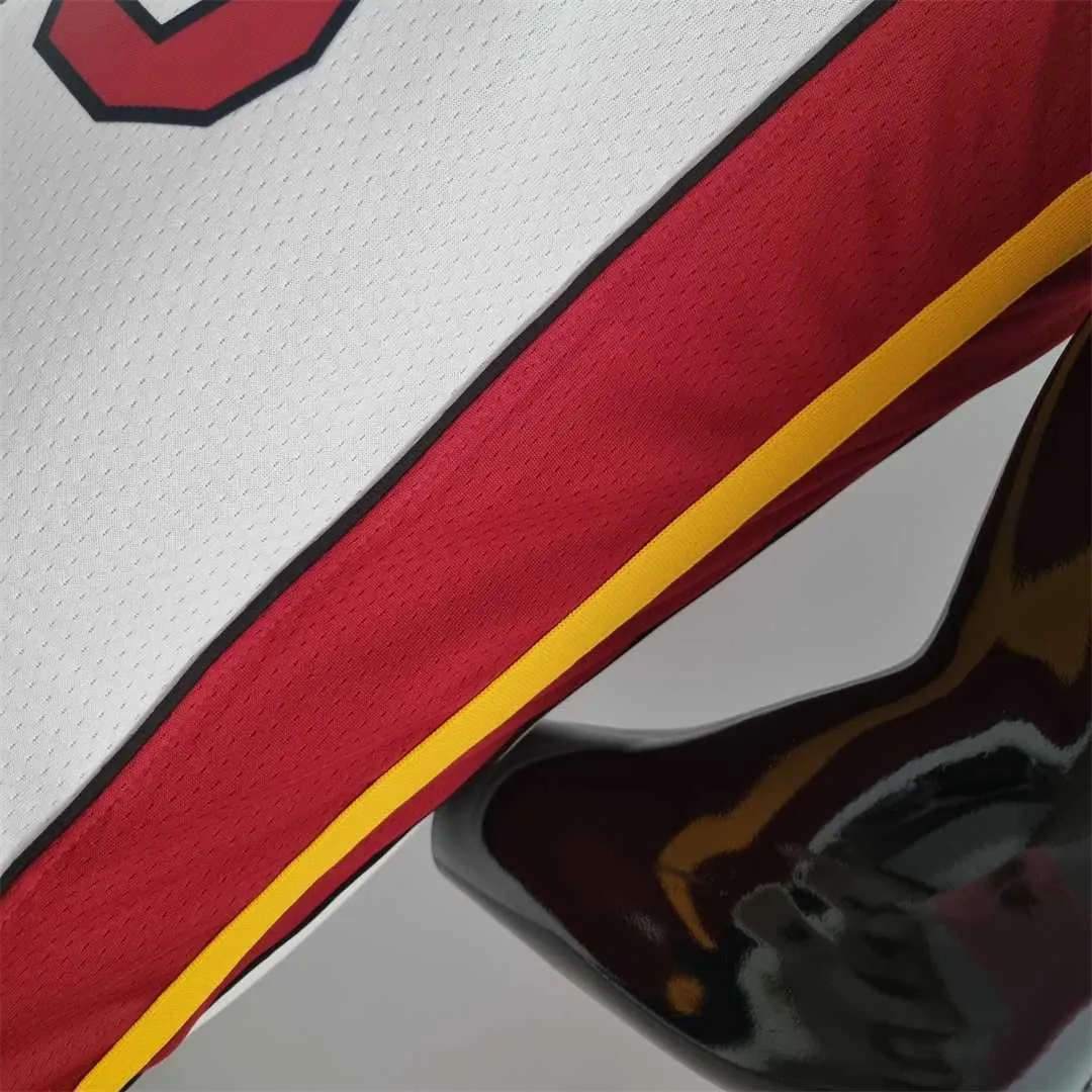 75th Anniversary Miami Heat WADE #3 White NBA Jersey 7