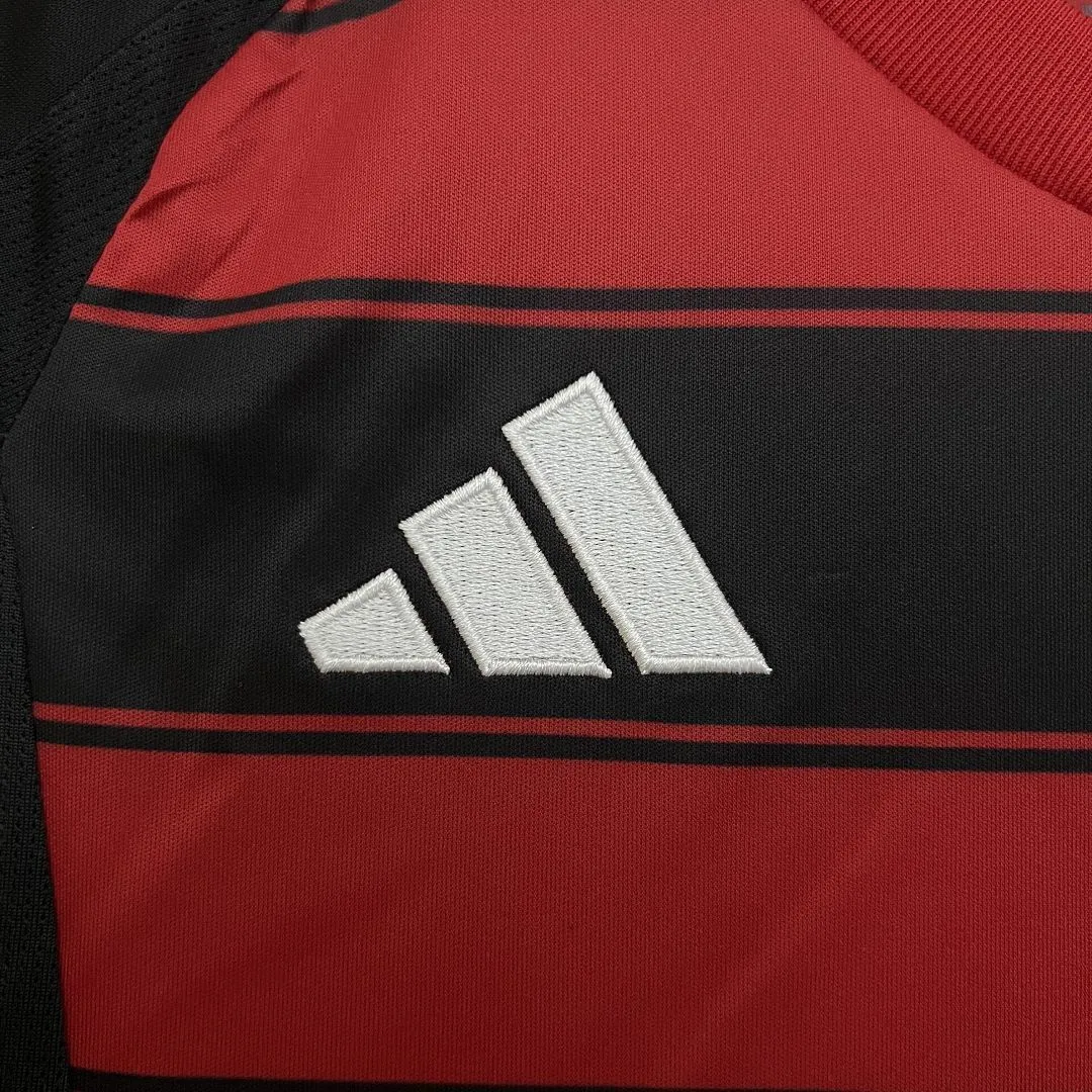 25-26 Flamengo Home Kid Long Sleeve Kits Youth Apparels AAAAJersey Dropship Yupoo 1