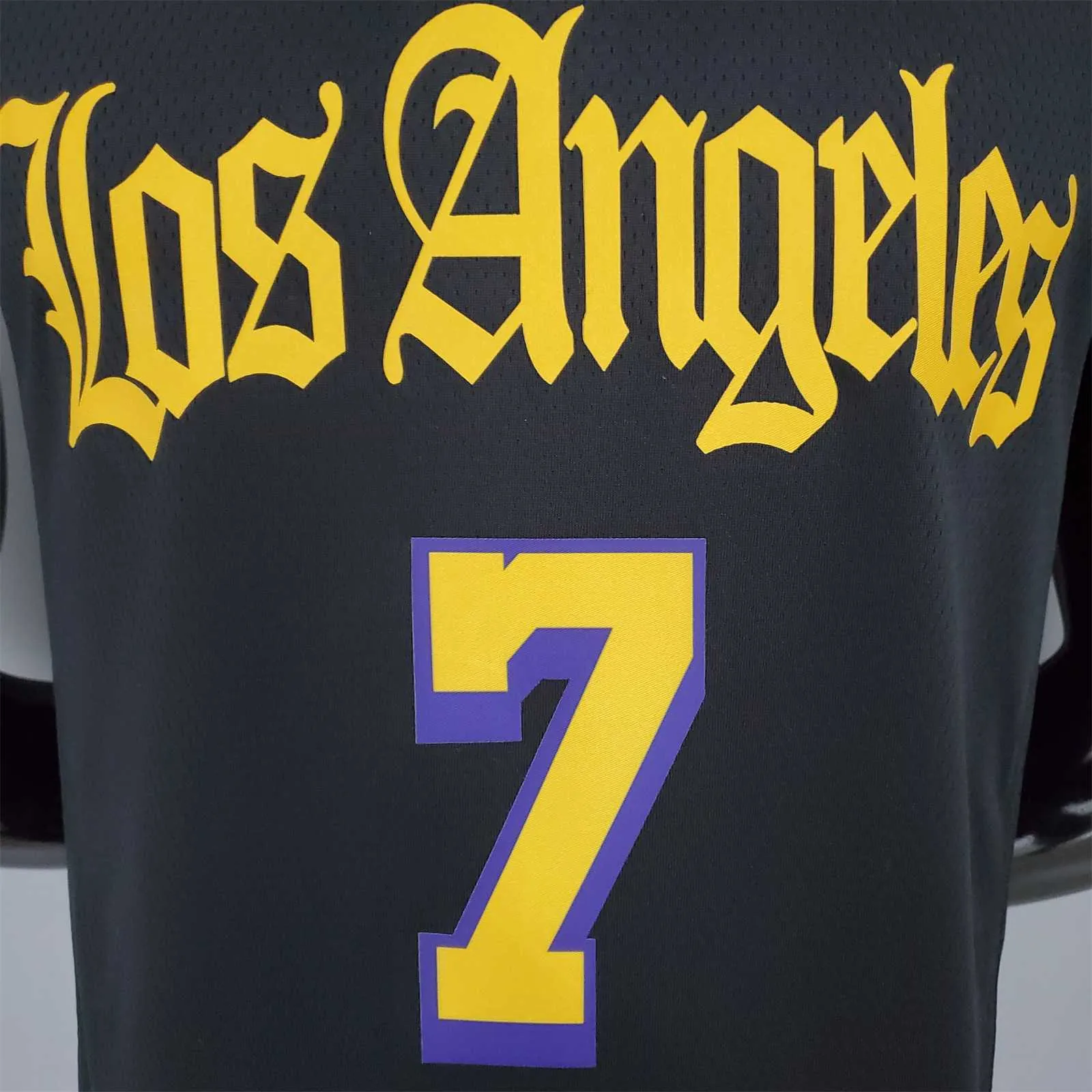 2021 ANTHONY#7 Los Angeles Lakers Black Latin Black 2