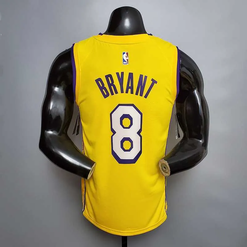 Bryant #8 Lakers V-neck City Edition yellow 7