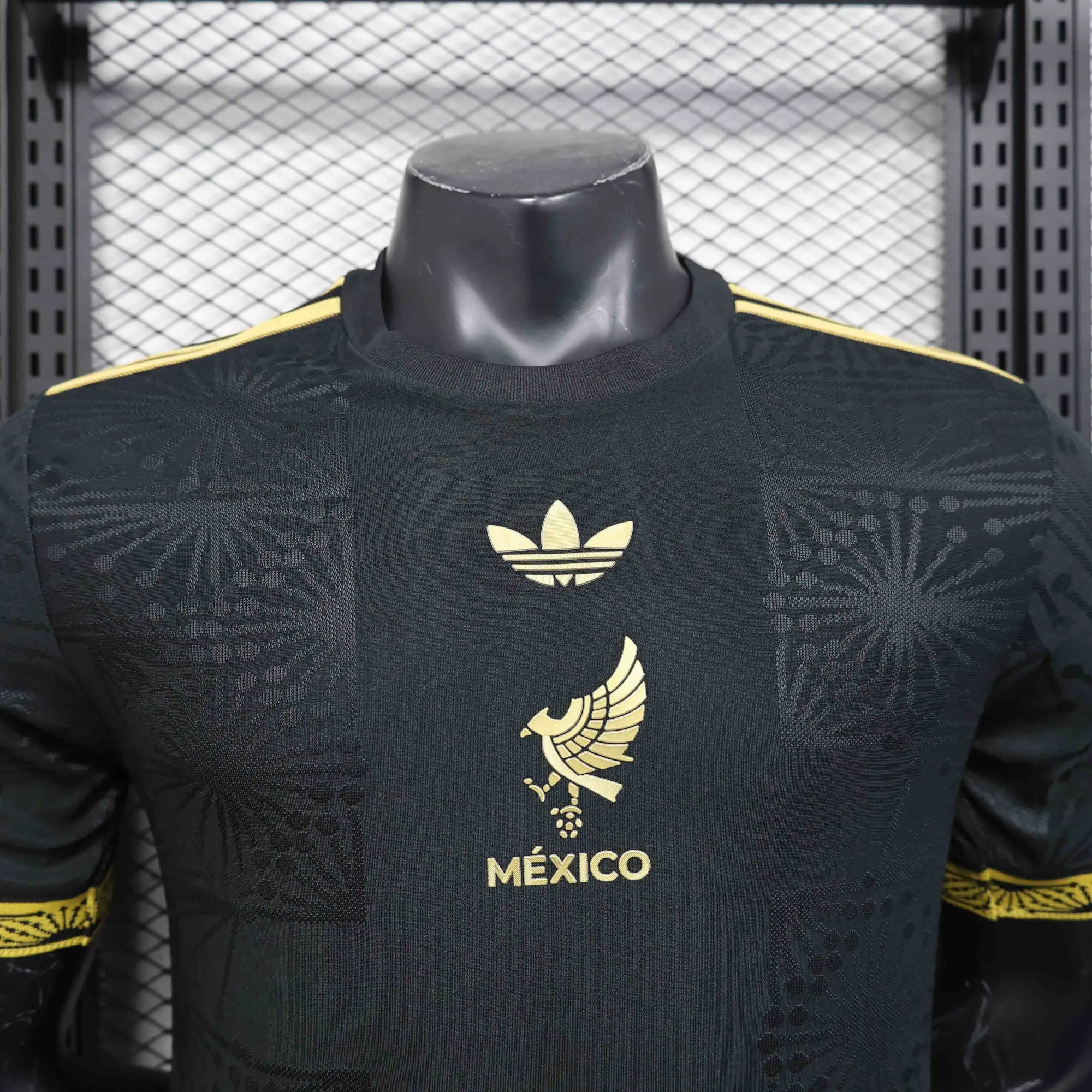 2025 Mexico Gold Jersey Black Kit Player Version Shirt AAAAJersey Dropship Yupoo 4
