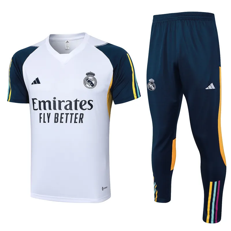 23-24 Real Madrid Short Sleeve Kits White Training Suits Soccer Jerseys Yupoo 4